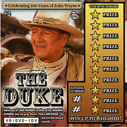 John Wayne lottery ticket