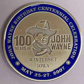 John Wayned commerative medallion