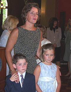 First Lady Mari Culver and her children