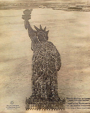 Human Statue of LIberty