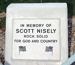 Memorial honoring Scott Nisely