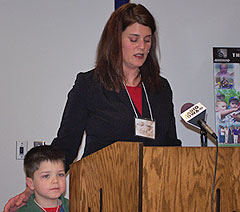 Blythe Stanfel and son Joshua