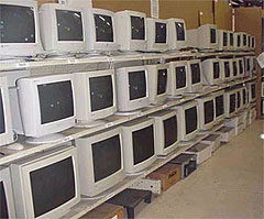 Old computer monitors