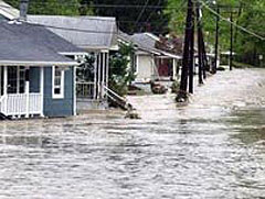 Floodwaters from the Winnebago River have inundated Mason City.