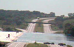 Interstate 80 is closed by flooding east of Iowa City.