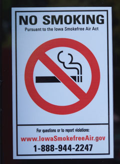 No smoking sign.