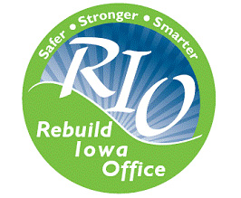 Rebuild Iowa logo.