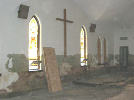 The sanctuary of the Salem United Methodist Church.