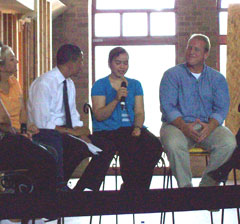 Barack Obama, Katherine Marcano, Governor Chet Culver