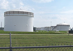 Storage tanks at Magellan Pipeline terminal.