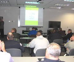 Law officers get training in child alert system.