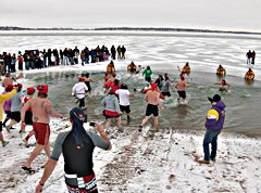 Polar Bear Swim at Clear Lake.