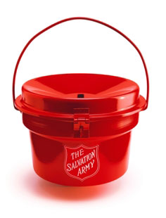 Salvation Army kettle.