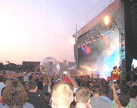 The Flamming Lips perform at the 80/35 Music Festival.