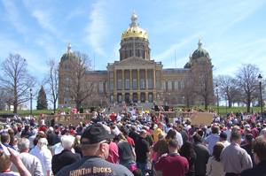 Crowd at State Capitol TEA Party.