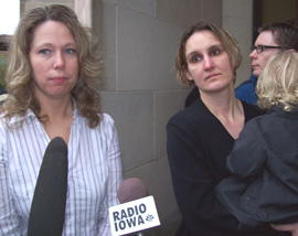 Ingrid Olson, Reva Evans and son Jamison.