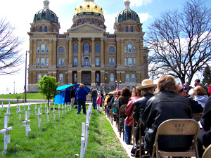 Ceremony outside capitol honors workers who died on the job.