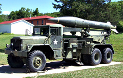 Vintage military equipment at Iowa Goldstar Museum.