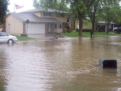 Heavy rains Thursday caused flooding in Davenport.