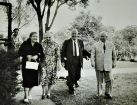 Soviet Premier Nikita Khrushchev visits the Garst farm in Coon Rapids on September 23, 1959.