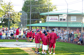 Urbandale Little Leaguers meet a crowd at their field Sunday.