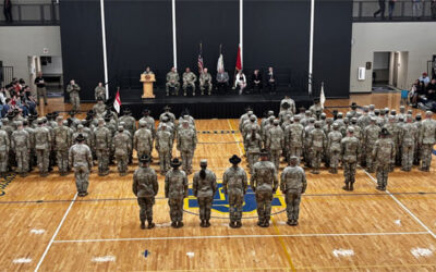 Soldier talks about deployment at Sioux City Iowa National Guard ceremony