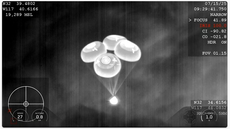 Iowan Whitson and Ax-4 splashdown off southern California