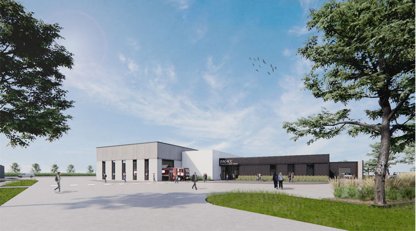 Drawing of the DMACC Trades & Industry Center (DMACC photo)