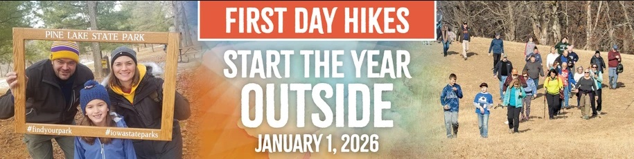 Mark January 1st on the calendar to take a hike in an Iowa state park