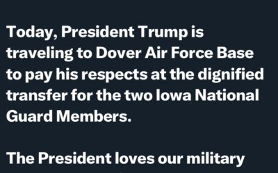 Dignified transfer ceremony today for two Iowa National Guardsmen killed in Syria