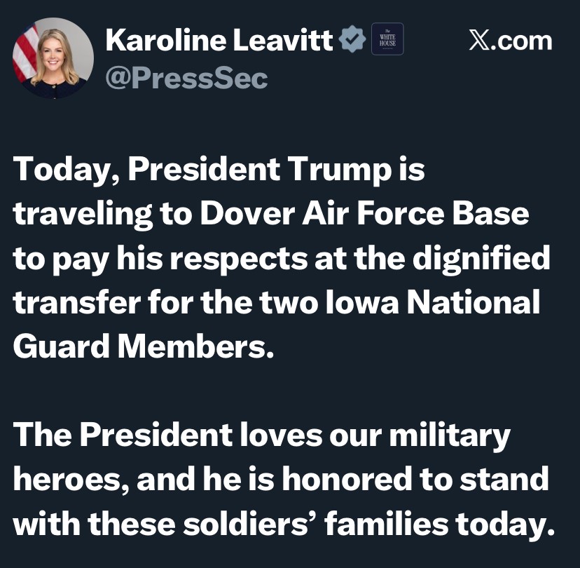 Dignified transfer ceremony today for two Iowa National Guardsmen killed in Syria