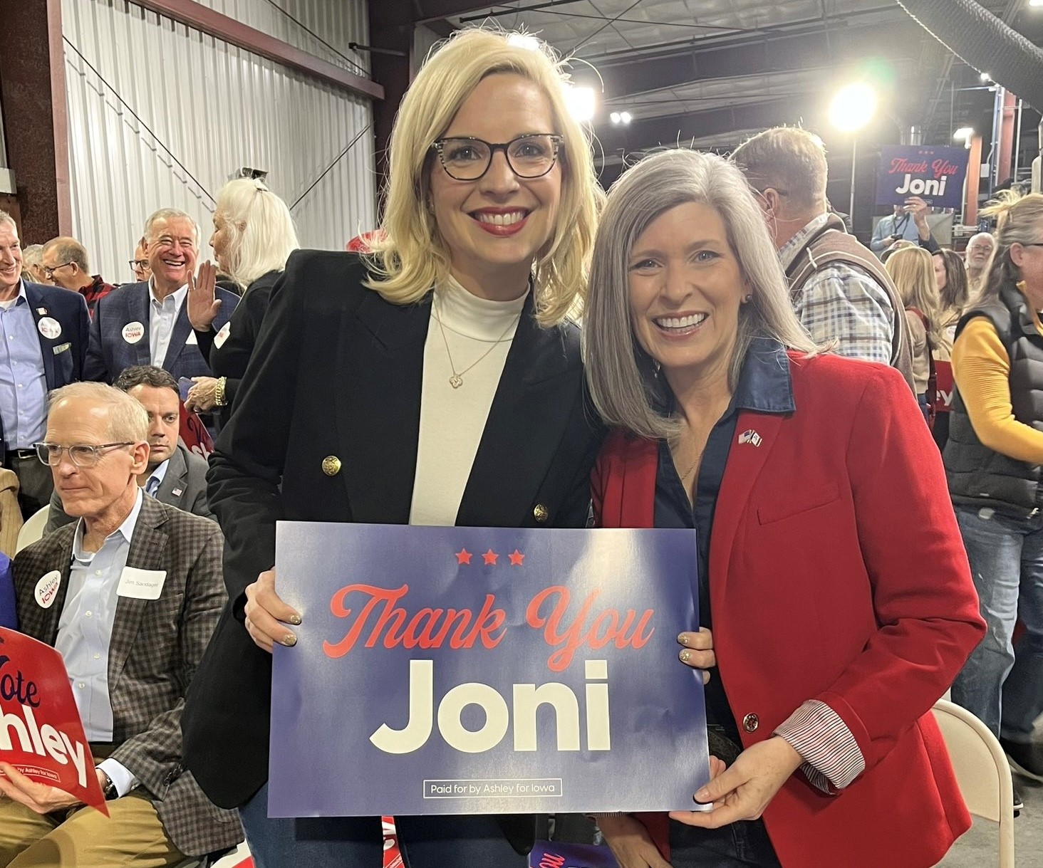 Ernst endorses Hinson’s bid for one of Iowa’s U.S. Senate seats