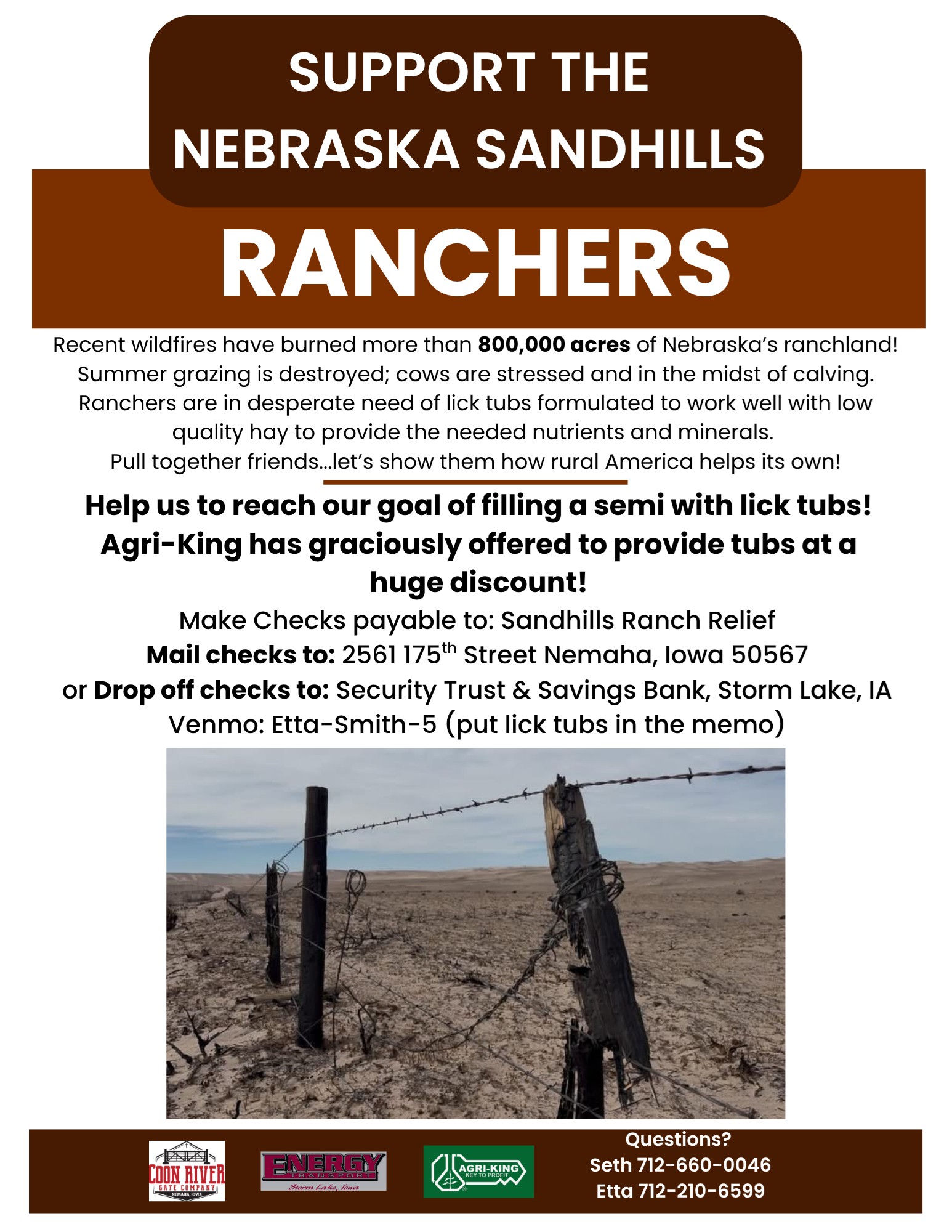 Iowa cattlemen set up fundraiser for Nebraska ranchers reeling from wildfires
