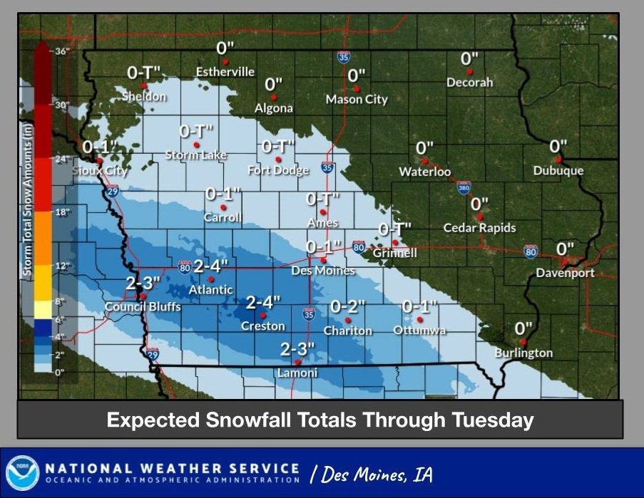 Heavy snowfall late today could impact travel in SW Iowa