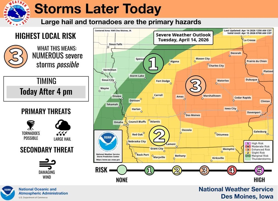 radioiowa.com - Radio Iowa Contributor - Possible twisters rake NW Iowa, more severe weather likely today - Radio Iowa