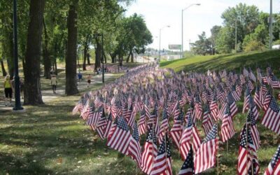 Iowans recall 9/11 with large displays of small flags
