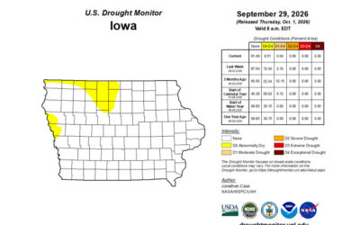 Iowa in top 10 for percipitation for the year with 3 months to go
